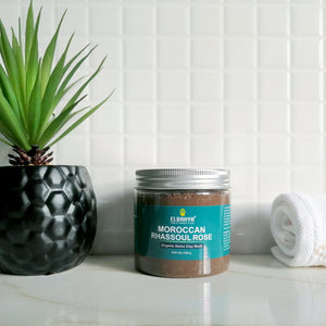 Moroccan Rhassoul Clay wIth Rose Water Detox Clay Mask For Face & Hair