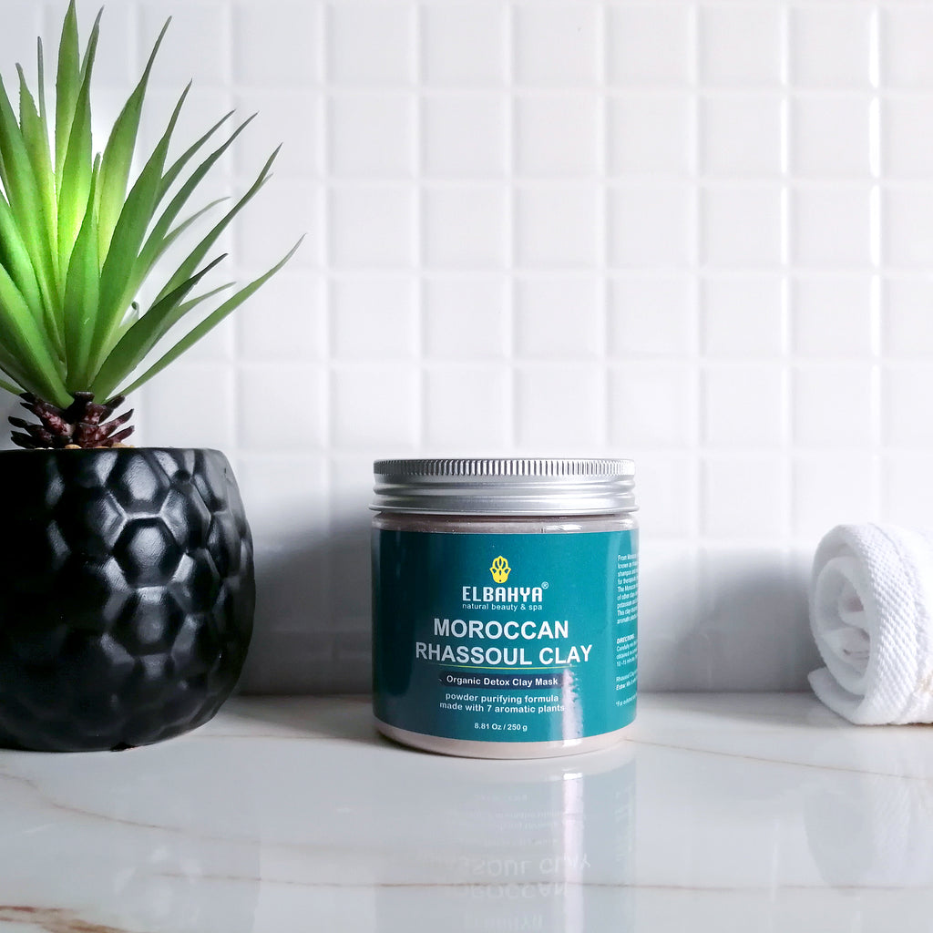 Moroccan Rhassoul with 7 Aromatic Plants Detox Clay Mask For Face & Hair