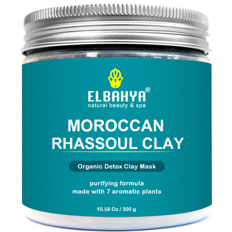 Moroccan Rhassoul with 7 Aromatic Plants Detox Clay Mask For Face & Hair