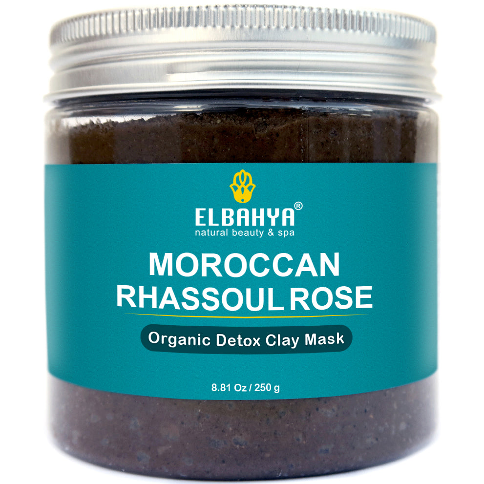Moroccan Rhassoul Clay wIth Rose Water Detox Clay Mask For Face & Hair